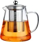 Glass Teapot Stovetop 18.6 OZ, Borosilicate Clear Tea Kettle
