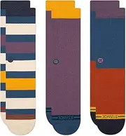 [Stance] Dexter 3 Pack Crew, Dark Royal, Large