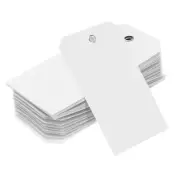 500Pcs Plastic Shipping Tags 5.98x2.99 Inch White Waterproof Labeling Tags