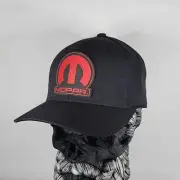 New Mopar Hat Flexfit 110 Pro Performance cap Leatherette Hat Patch Dodge Ram