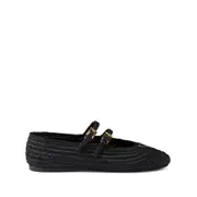 [Prada] Prada Crochet Ballerinas Shoes 37 IT BLACK