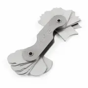 Gray Metal 8cm Long 32 Plates R7-14.5mm Radius Gauge Measuring Tool