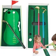 Golf Pen Set,Portable Club Pens Toy | Small Desktop Golf Set Including Putting Green, Flag, 3 Golf Clubs Pens and 2 Balls for Men, Dad