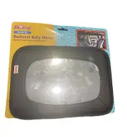 Nuby Shatterproof Backseat Baby Mirror: Rear Facing, Black, 8.25 x 12 in