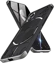 COTDINFOR Compatible with Nothing Phone 1 Case Slim Shockproof Hard PC Military Grade Ultra-Thin Phone Case Anti-Drop Full Body Protective Case for Nothing Phone 1. 3 in 1- Silver