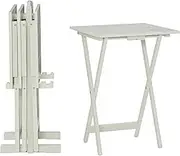 Linon Home Décor Atlas Tray Table Set, Wood, Grey