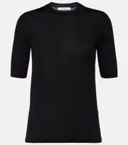 [Max Mara] Max Mara Gerico virgin wool top UK 20 black