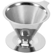 Coffee Tea Cup Drip Filter Mesh Holder Reusable Stainless Steel Pour Over Funnel