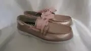 GIRL`S SPERRY-TOPSIDER A/O RSE GLD DECK SHOES SIZE 5Y NEW #STK161421 ROSE GOLD
