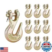 10 Pack Clevis Grab Hooks 5/16 Chain Hook Heavy Duty, G70 Clevis Slip Hook wi