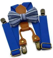 AFGYASW Kid Suspenders with Bowtie Fashion Children Bow Tie Set Boy Braces Girl Adjustable Suspenders Wedding Ties