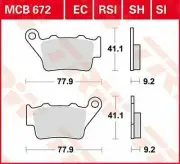 Aprilia NA 850 2008-2012 TRW Ceramic Brake Pads MCB672