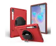 LMW Heavy Duty Shockproof Rugged Case for Galaxy Tab S6 SM-T860/T865/T867 2019 Model-Red