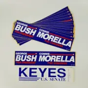 Alan Keyes US Senate, Connie Morella House 8th District Maryland Bumper Stickers