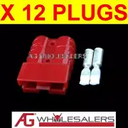 12 x RED ANDERSON STYLE 50 AMP PLUG CONNECTORS JOINER 12V DUAL BATTERY 50a