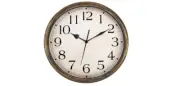 Retro Wall Clock Silent Round Battery Operated Non Ticking Classic Gold 12 Inch