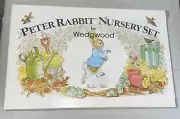 Vintage Wedgwood Porcelain Peter Rabbit Nursery Set Mug Oatmeal Bowl Plate NIB