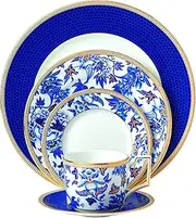 [Wedgwood] 5-Piece Hibiscus Place Setting Set 1 in*1 in* 1 in Royal Blue