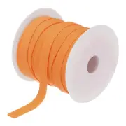 1/2 Inch Double Fold Bias Tape Continuous Bulk Bias Tape (Orange 25 Yards)