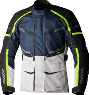 RST Maverick Evo, textile jacket waterproof , color: Light Grey/Dark Blue/Black/Neon-Yellow , size: XXL