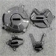 Engine Timing Part Covers for BMW S1000XR S1000RR S1000R 2017-2020 Motorcycle Engine Protective Cover Engine Side Cover Anti-Fall Cover Engine Guards Starter Cover(Carbon Fiber Texture)