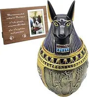 YAVQVIN Dog Urns | Commemorative Dog Ashes Urn | Hollow Coffin Box Engraved Keepsakes for Remembrance Burial Sympathy Death Funeral Cat