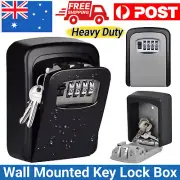 Wall Mounted Aluminium Alloy Safe Storage 4 Digit Key Box With Combination Lock
