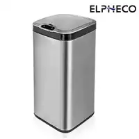 在飛比找三創線上購物優惠-ELPHECO 不鏽鋼除臭感應垃圾桶 ELPH6312U