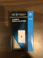 Commercial Electric CE TECH 1-Port Wall Plates White 5 Pack Phone Data Plates