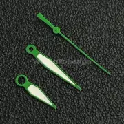 Green & White Watch Hands For SEIKO NH35 NH36 Movements Pilot Style