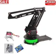 3DOF Robotic Arm Mechanical Arm w/ Control Board + Power Adapter + Gripper