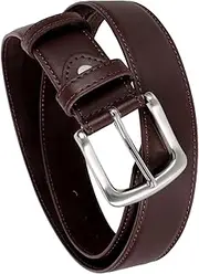 [WESIEVYA] Mens Zipper Pocket Waist Belt Hidden Money Storage Travel Security Belt for Discreet Cash and Valuables Stylish PU Design Brown for Travel and Daily Use