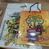 在飛比找蝦皮購物優惠-ED HARDY 美國帶回紙袋禮品袋塑膠袋 二手正品 ED 