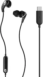 Skullcandy Set USB-C in-Ear Wired Earbuds, Microphone, Works with iPhone 15, Android and Laptop, True Black