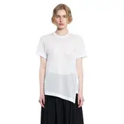 [COMME DES GARCONS] Asymmetric nylon mesh t-shirt White
