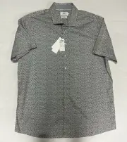 $148 BRAX Kelly Men's XXL 2XL Hi-Flex Casual Gray Short Sleeve Button Up Shirt