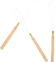 BELLIFFY 3pcs Bead Threading Tools DIY Jewelry Making Beading Needles Wooden Handles for Beading Embroidery Art