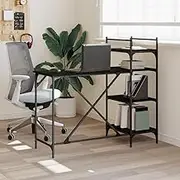 Computer Desk with Shelves Black 120x47x109 cm Home Office Furniture Workstation