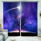 Meteor Branch Blue Sky 3D Curtain Blockout Photo Printing Curtains Drape Fabric