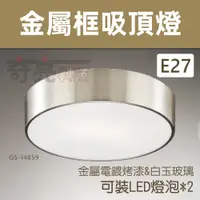 在飛比找蝦皮購物優惠-【奇亮科技】LED平頂吸頂燈 金屬框 雙燈 E27 簡約 質