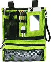 Golf Pouch Organizer Bag - Durable Multifunctional Golf Pocket | Golf Tee Pouch Bag | Golf Bag Organizer | Foldable Storage Bag with Multi Pocket, Durable Golf Pocket for Ball Marker, Green, Refer to