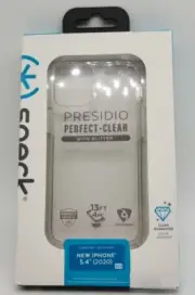 Speck Presidio Perfect-Clear +Glitter Case for iPhone 12 Mini 5.4" Glitter Clear