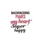 Backpacking Makes My Heart Super Happy Backpacking Lovers Backpacking Obsessed Notebook A beautiful: Lined Notebook / Journal Gift,, 120 Pages, 6 x 9