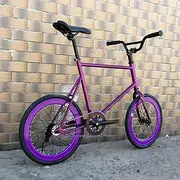 Fixed Gear 20 Inch Bicycle Backward Riding Single Speed Student Mini BMX High Carbon Steel Frame 25.4mm Stem Seatpost