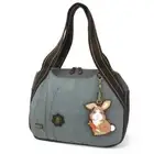 New Chala Bowling Zip Tote Large Bag Indigo Blue Coin Purse Bunny Rabbit gift
