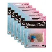 6PK Wishstone Gemstone Set Healing Dream Wellness Stones w/ Draw String Bag