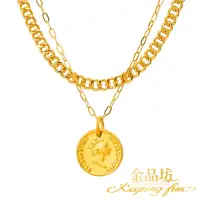 在飛比找momo購物網優惠-【金品坊】黃金項鍊女皇金幣造型套鍊 2.77錢±0.03(純