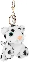 Mobestech Stuffed Snow Leopard Keychain Cartoon Keyring Pendant for Bags Backpacks Adorable Decor present for Lightweight Design for Parties