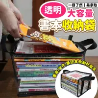 在飛比找momo購物網優惠-【百貨King】透明大容量書本收納袋/防塵袋(1入)