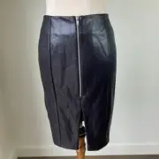 Mossman Micah Gianneli Up All Night Womens Black Midi Pencil Skirt - Size 8
